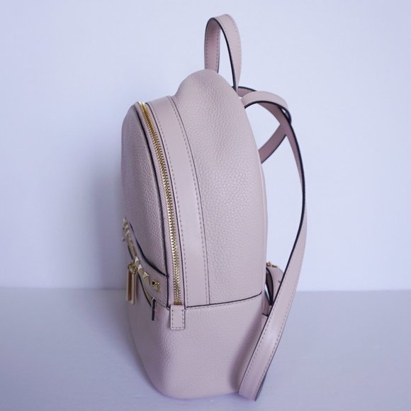 Michael Kors Kenly Medium Backpack Pebbled Leather Pink Gold Toned Studs main image 8